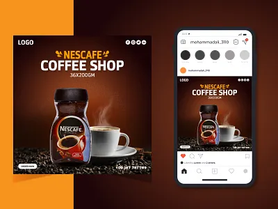 Coffee time social media template ads banner branding coffee coffee shop facebook banner graphic design instagram flyer instagram post instagram poster instagram posts motion graphics nescafe post template social media social media banner social media instagram social media kit social media post social media template story banner
