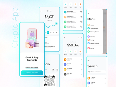 Crypto App UI Design billcoin app