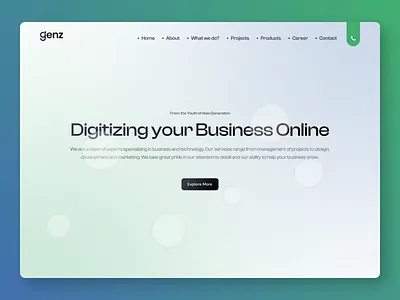 Gen-Z Technologies Web Design branding design gen z graphic design hero section illustration it it company website logo software company ui ux vector website