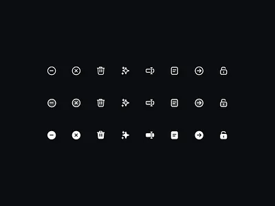 UI Icons Exploration - 01 3d bin icon design icon icons iconset illustration lock icon product design rename icon ui vector