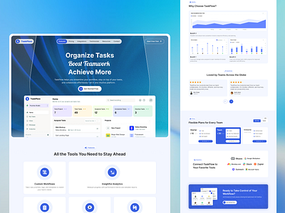 Task Management SaaS Website Design design landing page saas saas ui ui ux web design website website ui