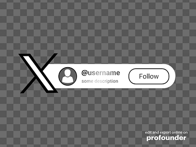 Custom Animated Twitter (X) Follow Button Popup Overlay Maker animated animation button custom design follow graphic design intro overlay popup twitter x youtube