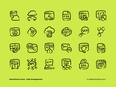 Hand Drawn Vector Icons branding business icons cartoon icons computer icons design doodle icons free hand icons graphic design hand drawn icons icon set icons illustration line icons outline saas icons travel icons vector vector icons web design icons website icons