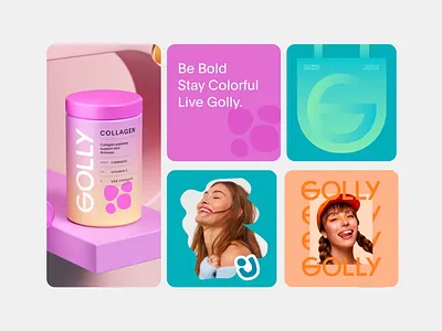 Golly Branding and Packaging Design - Supplement 3d brand identity branding cbd collage energy drink label logo packaging ui vitamin wellness