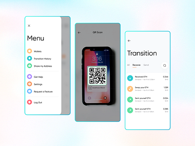 Crypto Wallet Menu UI Kit bitcoin app