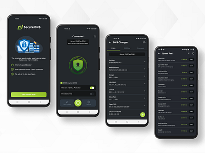 DNS Changer Android App app design graphic design ui ux