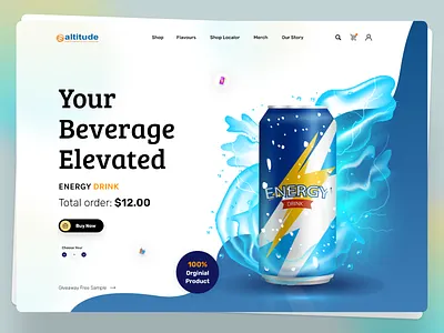 Energy Drink Website design drink energy drink fashion fashion landing page graphic design grow your business landing page ui web design