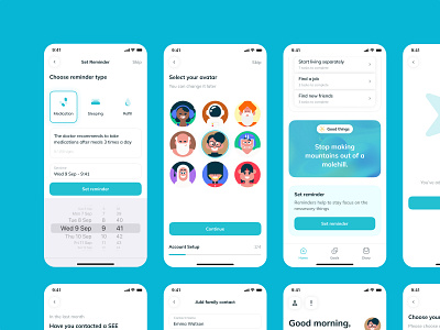 Copilot app design illustration mobile ui ux