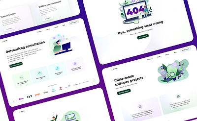 E-corp landing page clients design developers landing landingpage outsourcing software softwarehouse team ui ux