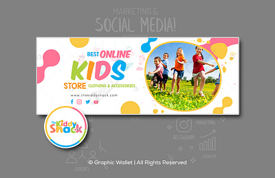 The Kiddy Shack - Social Media branding design graphic design graphicwallet illustration logo typography ui ux vector