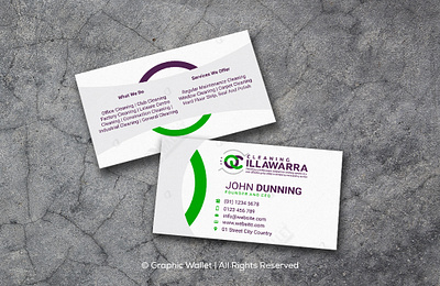 QC Cleaning Illawarra - Business Card 3d animation branding design graphic design graphicwallet illustration logo motion graphics typography ui ux vector