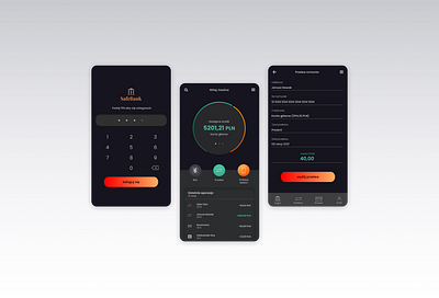 Safebank Dark mode android bank banking code dark darkmode design fintech ios mobile payment pin ui ux