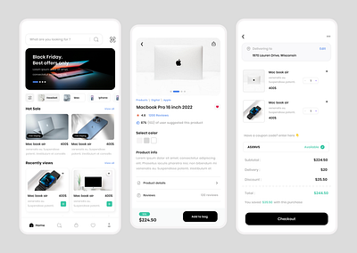 Ecommerce App branding color design designer digital dribbbleweeklywarmup logo ui uidesign uiux ux xd