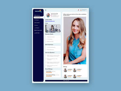 Profile Dashboard | UI Design | Sakshi Designer design designer graphic design illustration interview dashboard profile interview design landing page logo modern dashboard design modern design 2022 modernweb moern design profile profile dashboard sakshi sharma ui web webpage website design