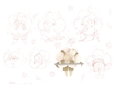 Cotton - character design book illustrations characters children children illustration color cotton cute design illustration kid procreate sketch