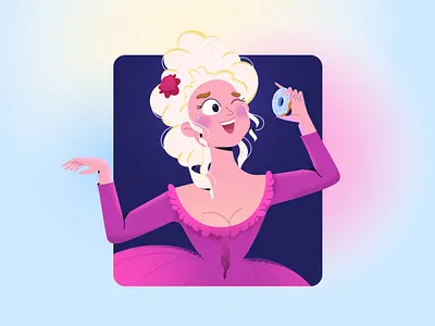 The Queen adobe illustrator app art branding character design dress fanart flat flowers girl graphic design illustration queen uiux vector web