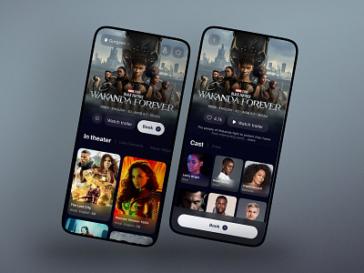 Moviepro App UI Concept booking app branding concept app dark theme design icon illustration logo movie app booking symbol symbol icon ticket book ticket booking app ui ui app ui design vector