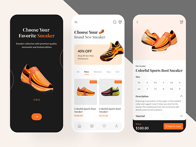 SNEAKERS: Online Sneaker Store app design ecommerce fashion ios iphone jordan marketplace minimalist mobile shoes sneaker shop sneakers store ui user interface yeezy