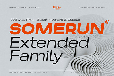 Somerun Extended Sans Serif Family creative