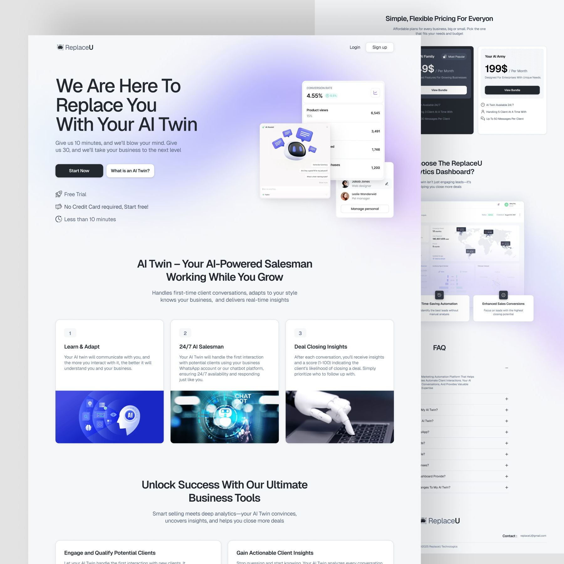 Ai SaaS Marketing Website ai ai powered marketing platform ai saas website ai tool design artificial intelligence b2b clean homepage landing page marketing page minimal platform saas saas website ui ui design ux web design website