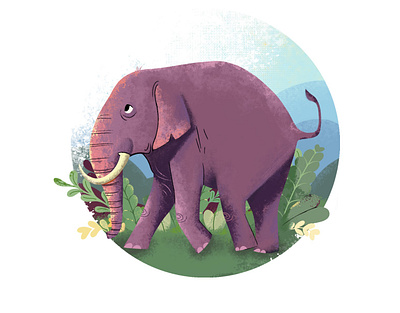 Baby elephant 2d animal animation baby elephant character design elephant illustration vector