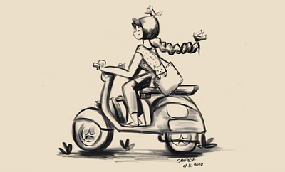 inktober character series 3 character desing design digital drawing illustration vector