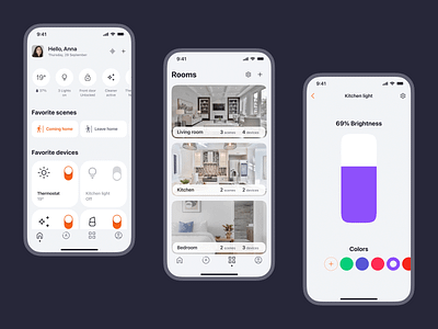 Ho-me is smart home IOS App app design figma illustration ui ux web