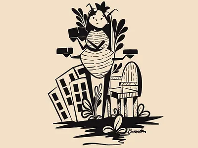 inktober character series 4 character desing design digital drawing illustration vector