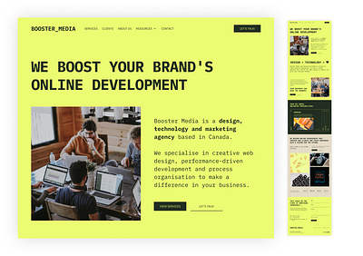 Booster Media | Agency agency design ui ux web design website