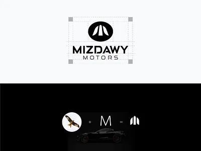 MIZDAWY MOTORS LOGO arabic typography auto branding car design fly inspiration logo m m logo motors typography ui