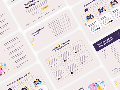 OpenDialect | Education education figma learning ui web design website