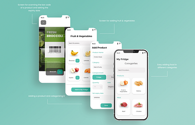 Smart Fridge App | App Design app design figma inspiration inspo mobile app modern smart smart app trending ui user experience user interface ux