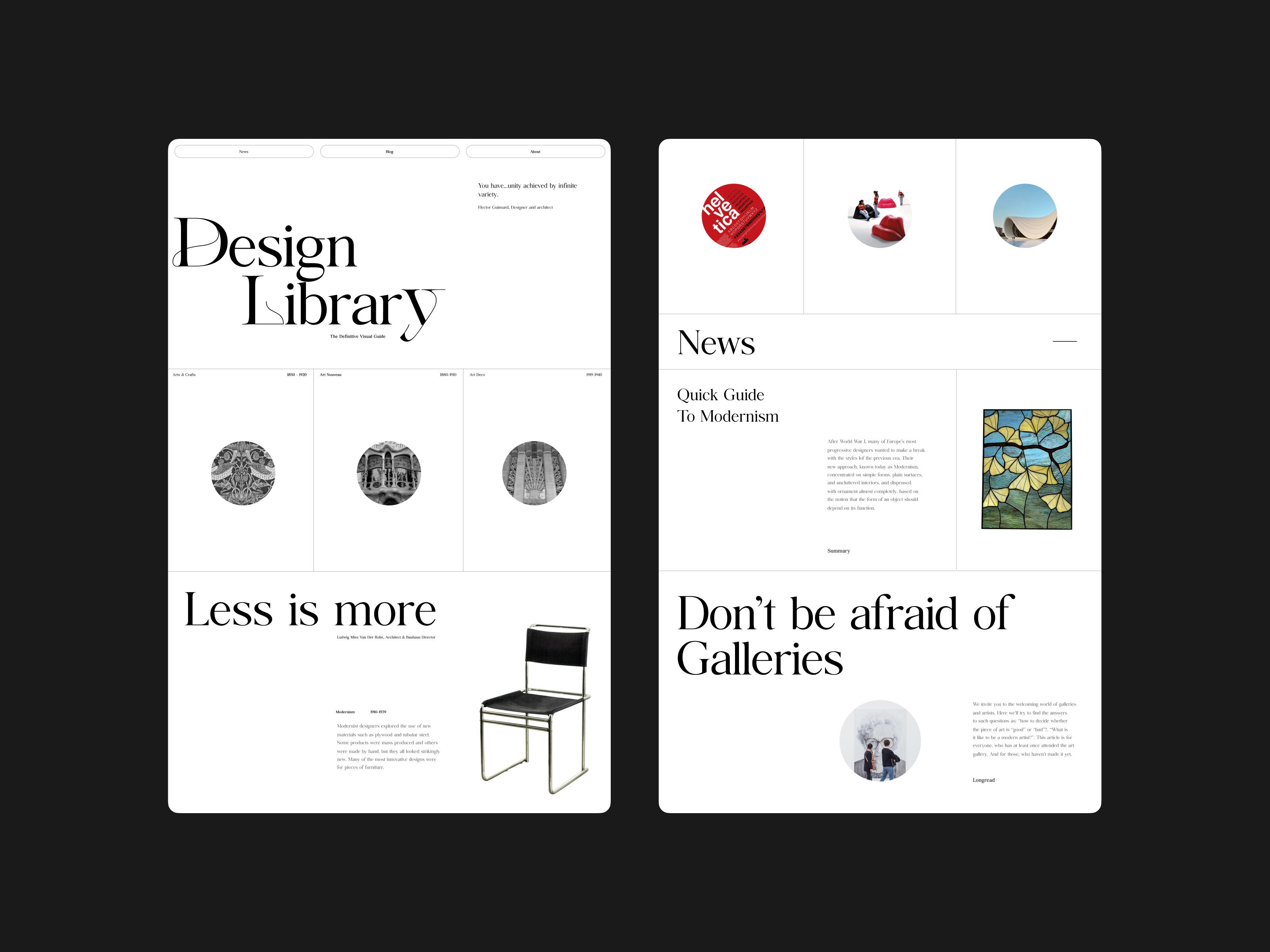 Design Library Concept Website by Sophie Tomash for Zajno on Dribbble