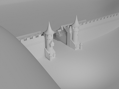 Castle 3d 3d illustration cartoon castle clay illustration modeling