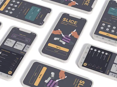 Slice Mobile App Share, controle, transfer your expenses design ios mobile app payment ui ux