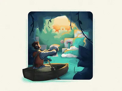 The Lost City adventure city discovery eldorado exploration gold illustration isla island jungle lost lostcity treasure vector