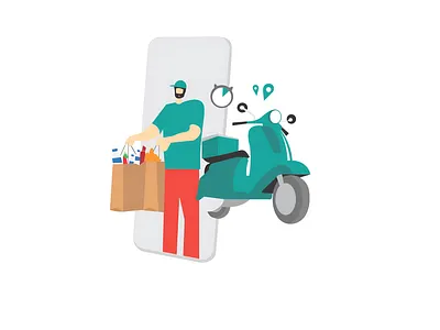 Delivery Man delivery boy graphics illustration