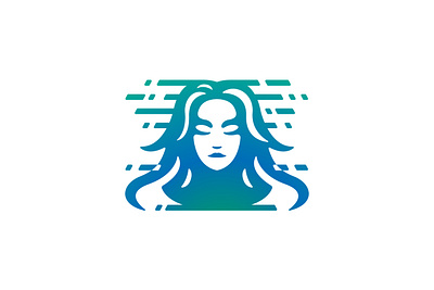 Lady Technology Logo artificial authentic branding circuit communication connect design digital exclusive girl lady logo modern network people tech technology vector woman women