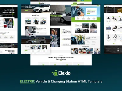 Elexio - Electric Vehicle & Charging Station HTML Template bootstrap template business website charging station electric bike electric car supplier electric vehicle fuel station gas station html template landing page petrol station responsive responsive template seo friendly template template design uiux web design web development web template