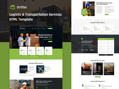 Shiftler - Transportation & Logistics HTML Template design html responsivedesign template warehouse woocommerce wordpressdevelopment