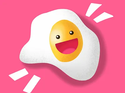 Egg 2d 3d art breakfast cartoon clean cute design egg food graphic design happy illustration infinite painter lovely pink simple smile white yellow