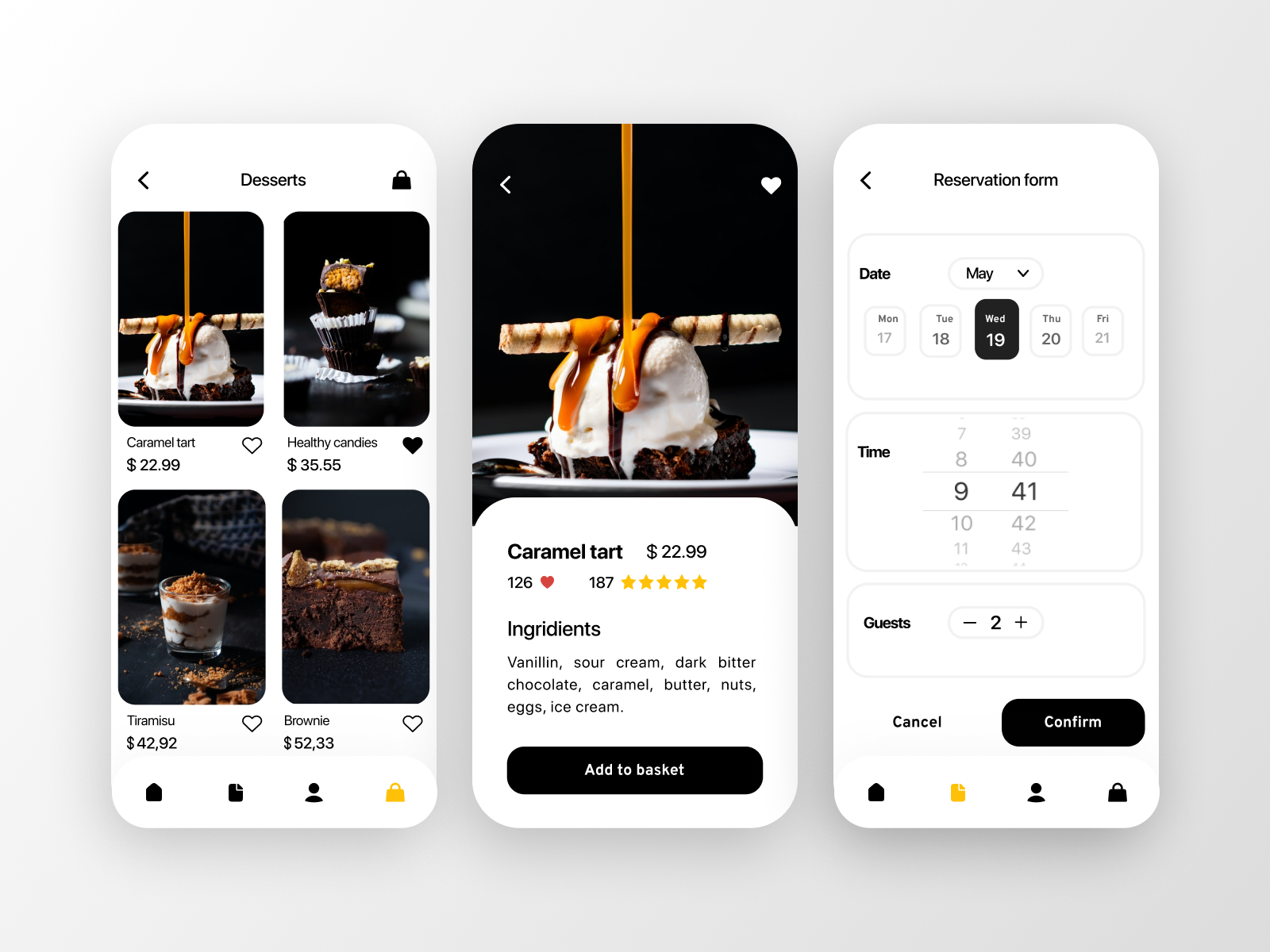 Example of Cafe Mobile Application