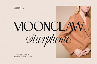 Moonclaw Starplume - Mixed Style Font elegant fancy font duo free font modern regular regular display script
