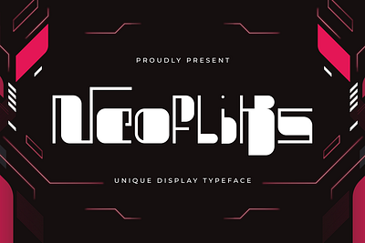 Neofliks - A Unique Display Typeface abstract commercial display eccentric font free font license unique
