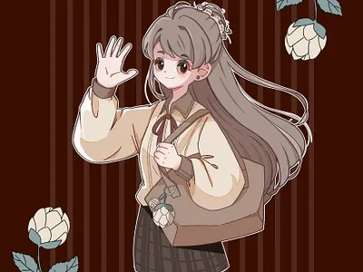 问候的少女 girl