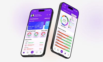 Finance Management Mobile App UI - Modern & Sleek adobe xd android app banking app branding figma finance app graphic design ios logo mobile app modern ui ux design