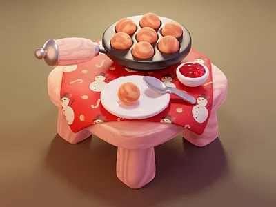 3D Design: Miniature Cooking Scene 3d 3d abstract work 3d art work 3d design 3d visual cartoonish style clean cooking cooking scene cozy vibes design gradient background jam micro design mini stove miniature miniature cooking pink pink 3d design stove