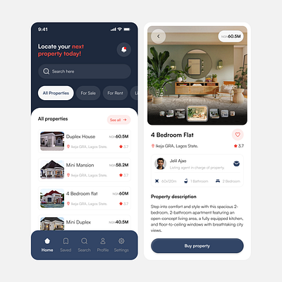 Real Estate mobile app clean ui figma mobile app real estate ui