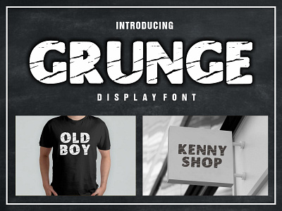 GRUNGE FONT display font grunge letter retro type vintage