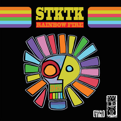 STKTK - Rainbow Fire (Cover Art) illustration music tahiti